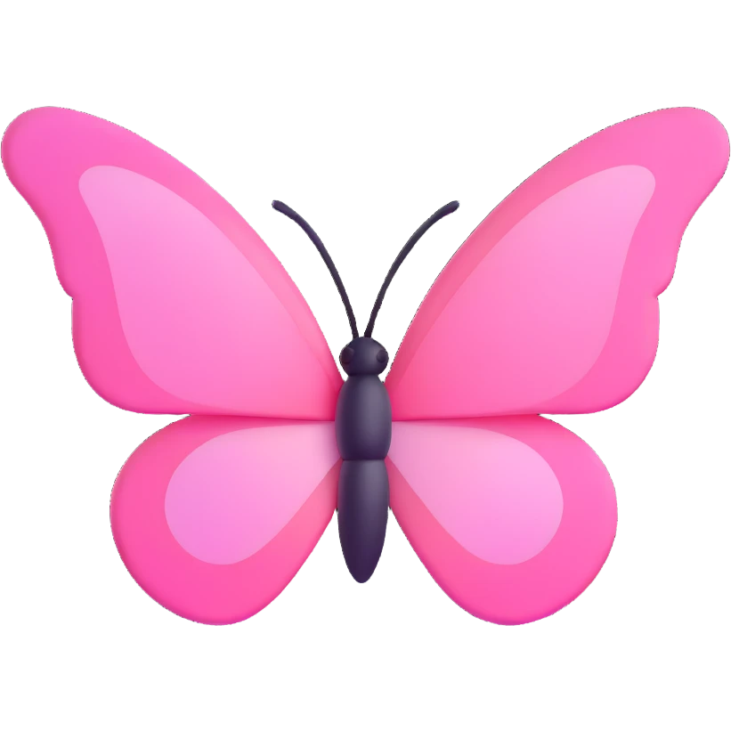 Light pink butterfly emoji