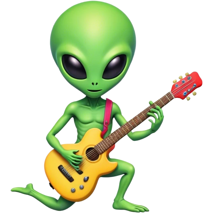 Alien guitar emoji