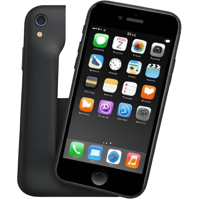 iphone  con fondo negro que diga "llamada entrante" emoji