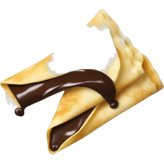 Crêpe with chocolate emoji
