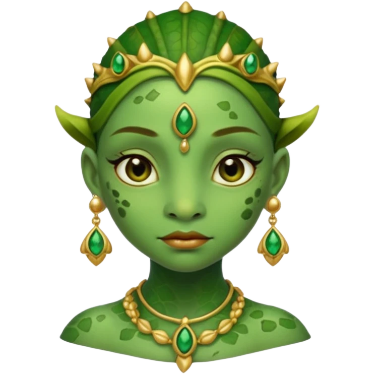 ancient amphibian woman with earrring emoji