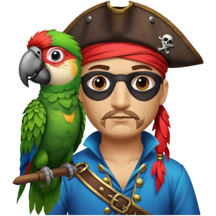 pirate and parrot emoji