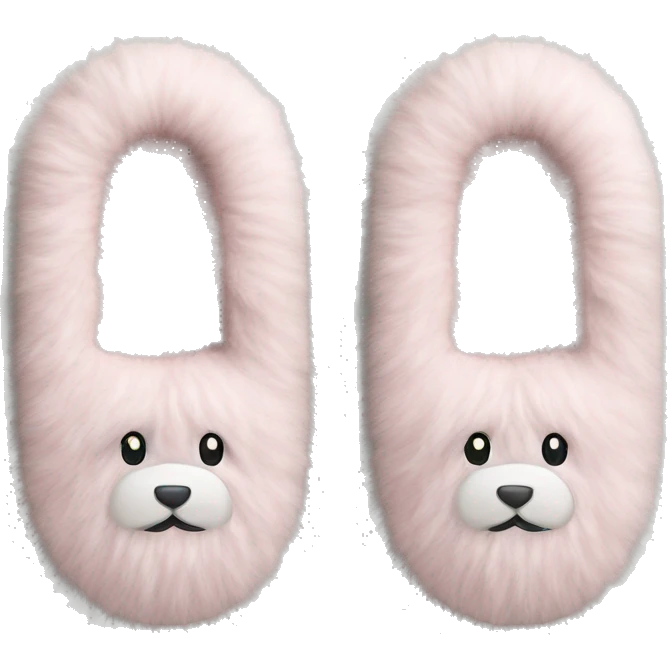 light pink fluffy slippers emoji