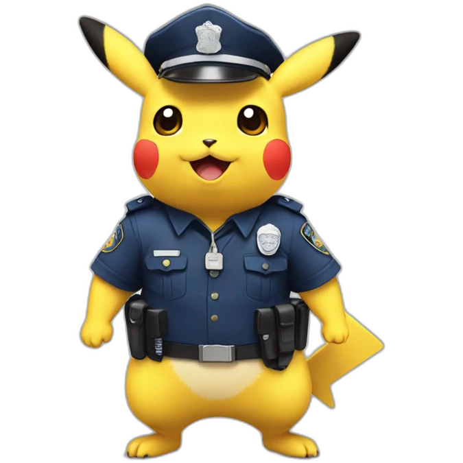policeman pikachu emoji