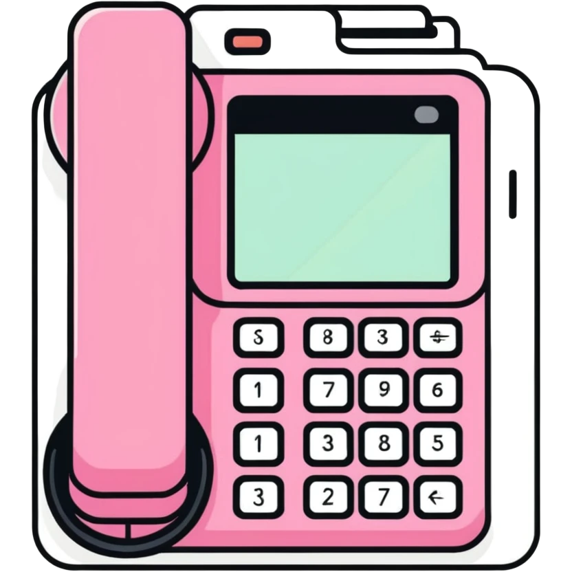 Pink caller id emoji