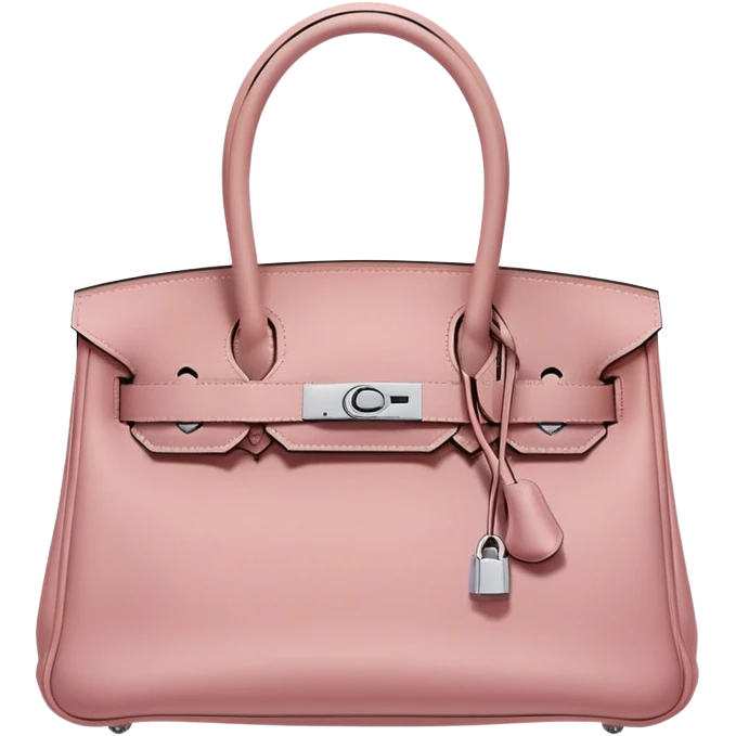 Dusty rose bag with Hermes-logo emoji