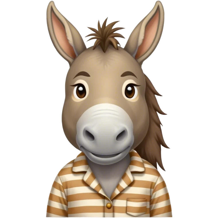 Sleeping donkey in pajamas emoji