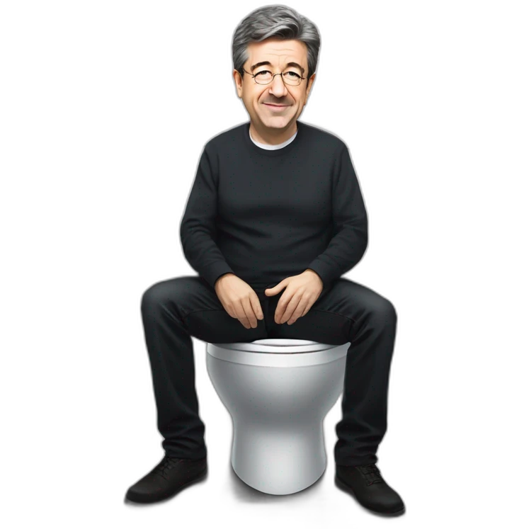 jean luc melenchon in the toilet emoji