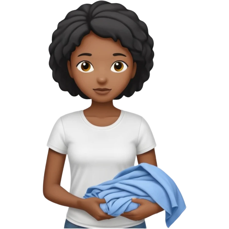 Black girl folding  emoji