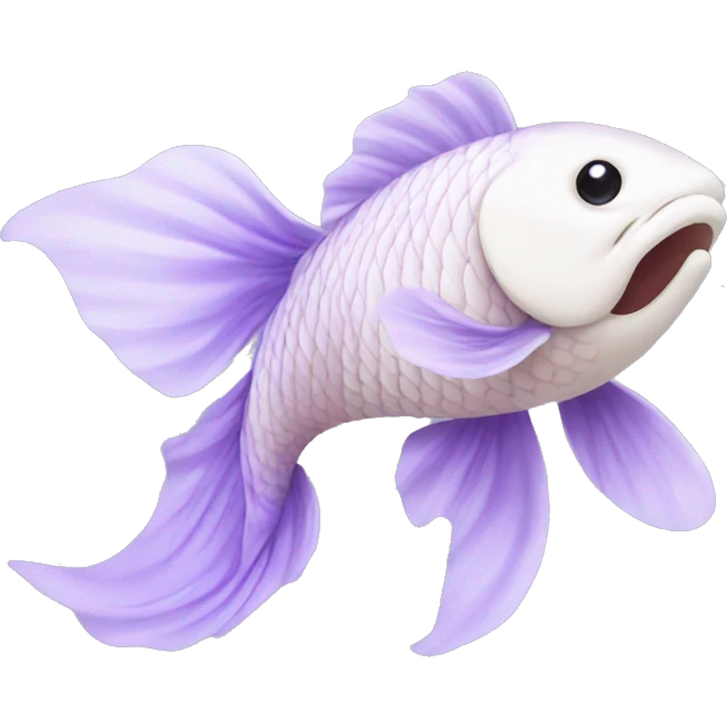 Pastel purple koi emoji