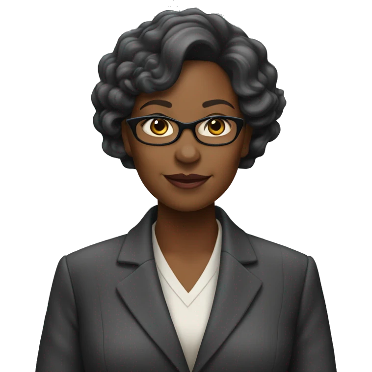 A  middle-aged  black  woman  dressed  in  a  suit. emoji