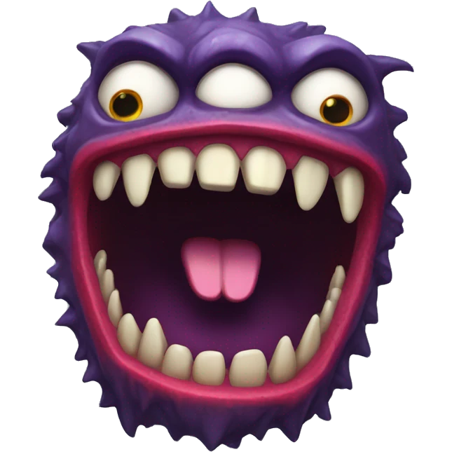 scary monster with big nasty mouth emoji
