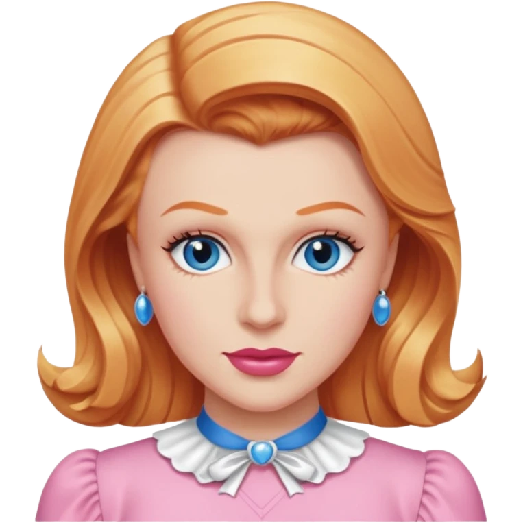 Ginger Rogers with blue eye, pink outfit emoji
