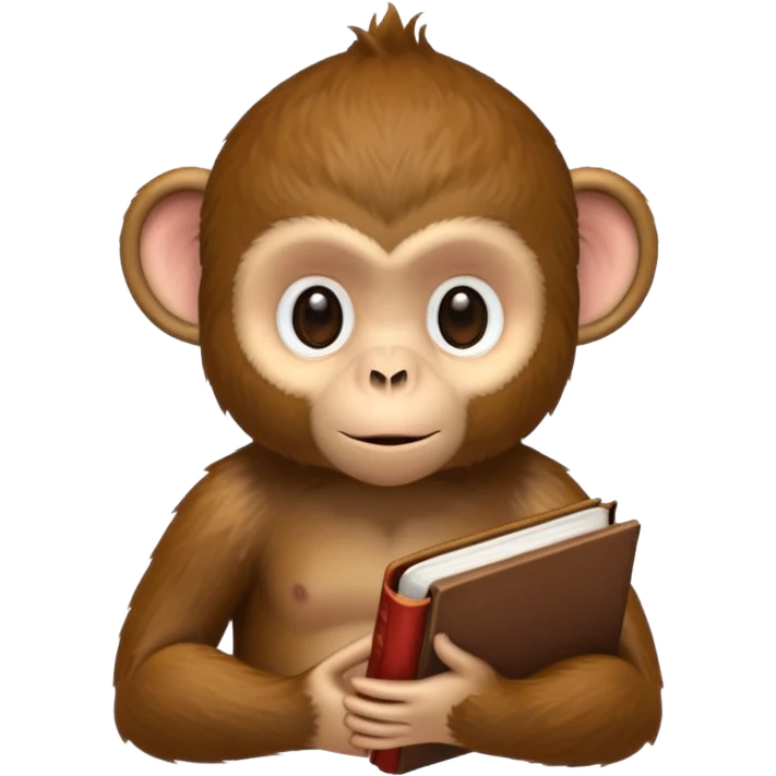 Monkey with book emoji