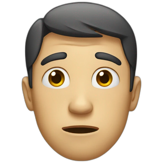 A guy visibly crying on the inside emoji