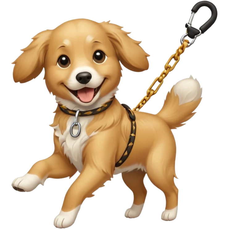 dog, double leash emoji