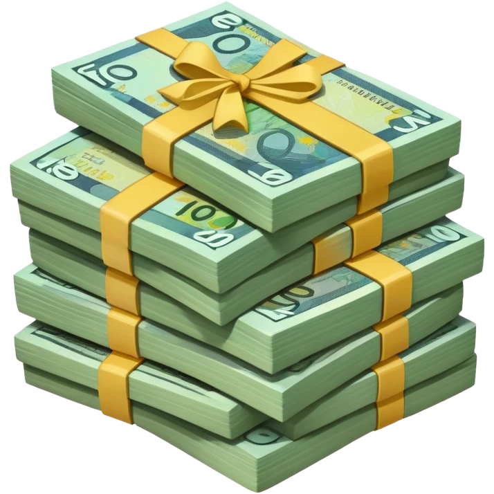 Australian money in stacks emoji