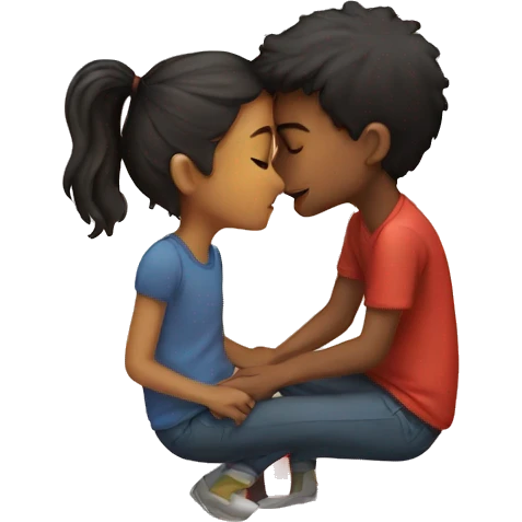 Boy kissing a girl emoji