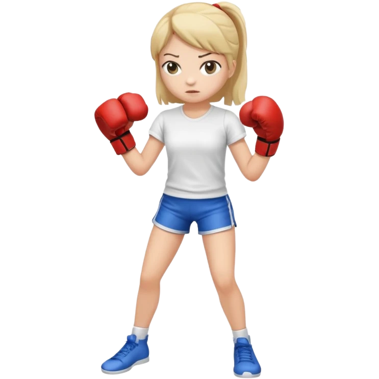 girl boxing with shirt on full body cuter outfit emoji