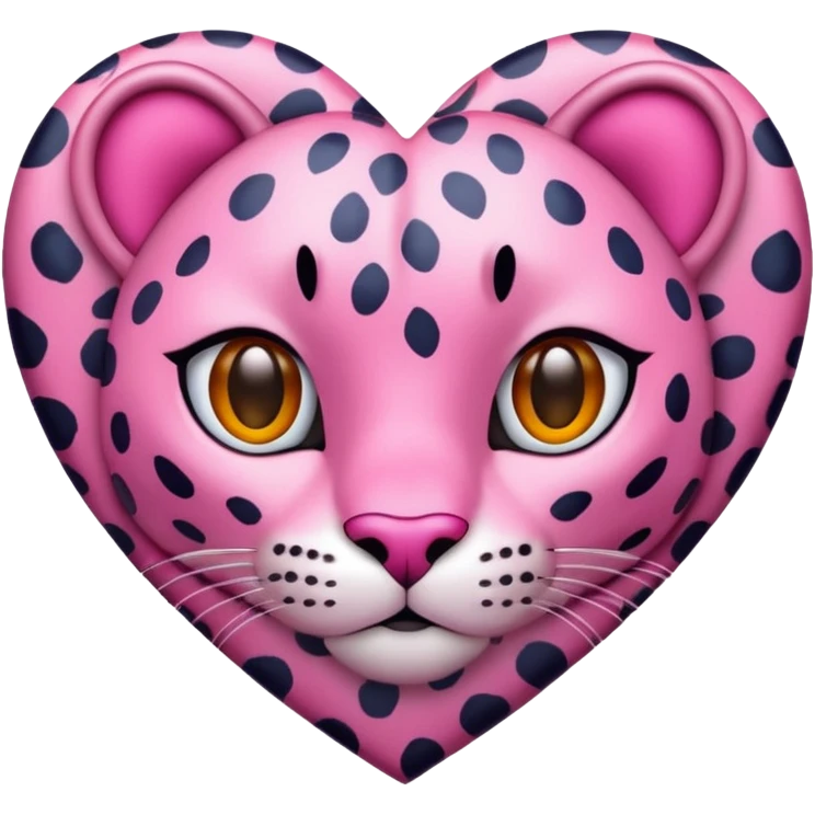 Emoji corazón leopardo rosa emoji