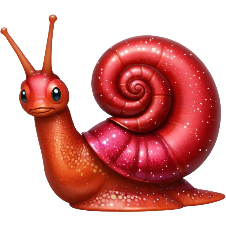 red glitter snail emoji