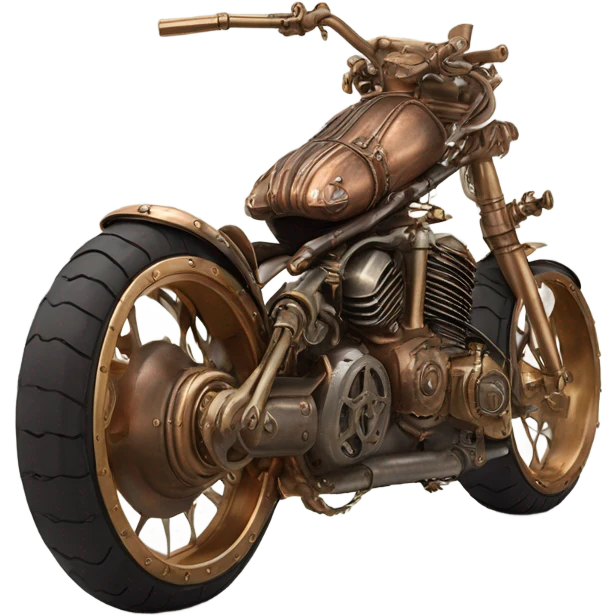 steampunk motorbike  rear emoji