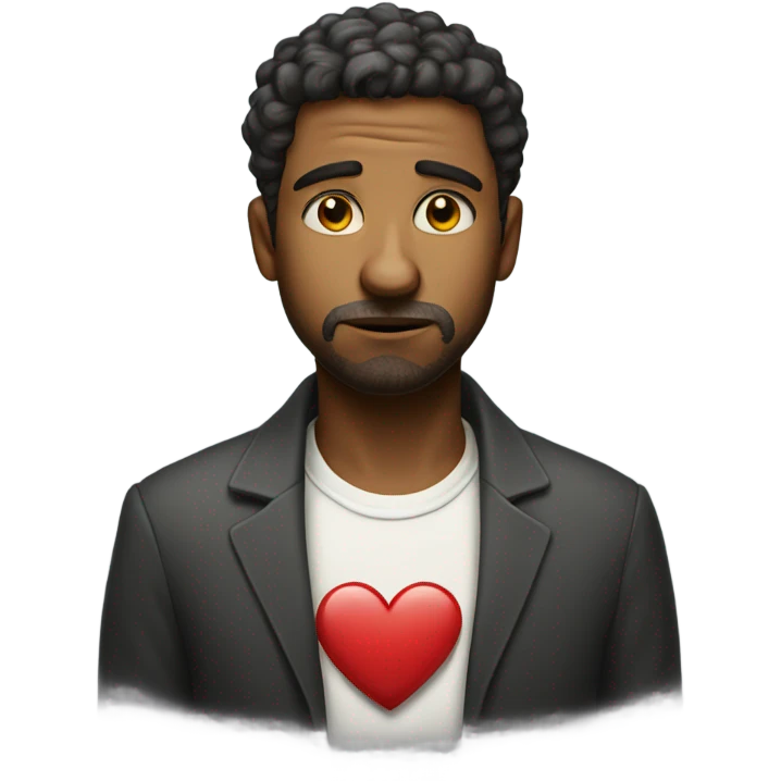 A sad man who accepts love is not in the cards for him emoji