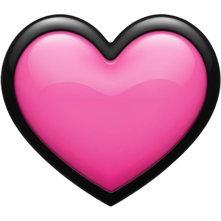 black and pink heart emoji