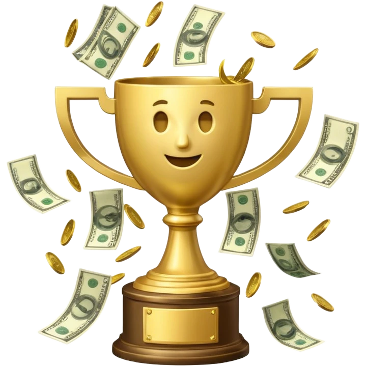 B trophy money themed emoji