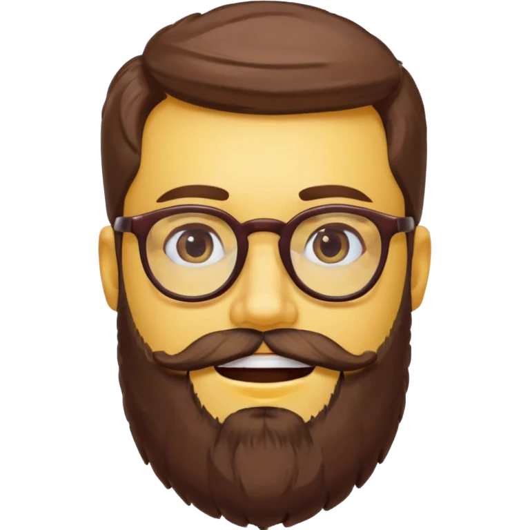 spectacled guy with beard made out of candy emoji