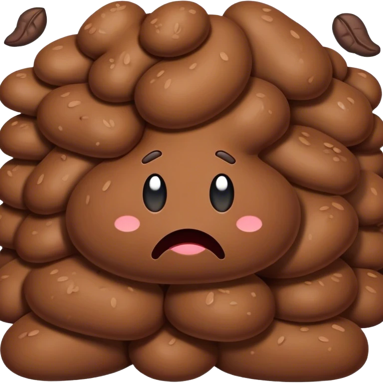 Unhappy poop emoji