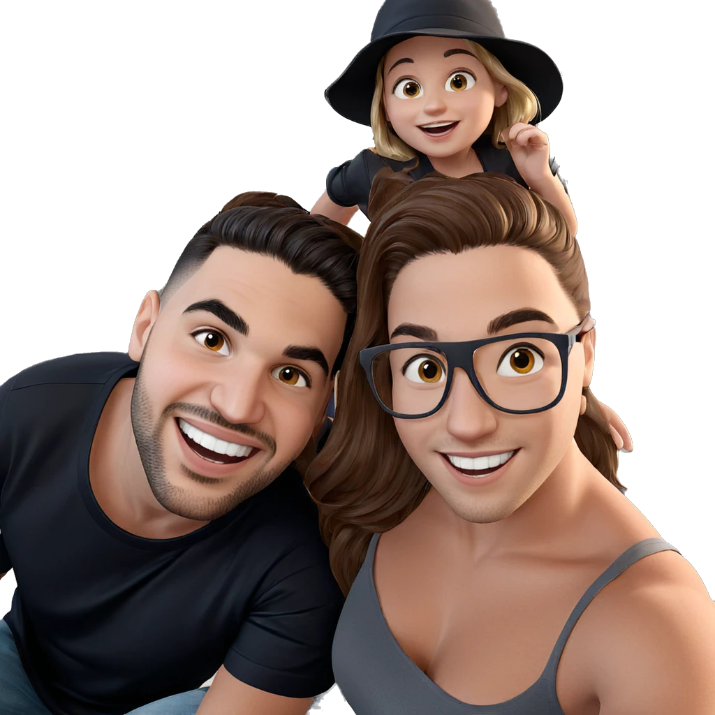 happy girl with boys emoji