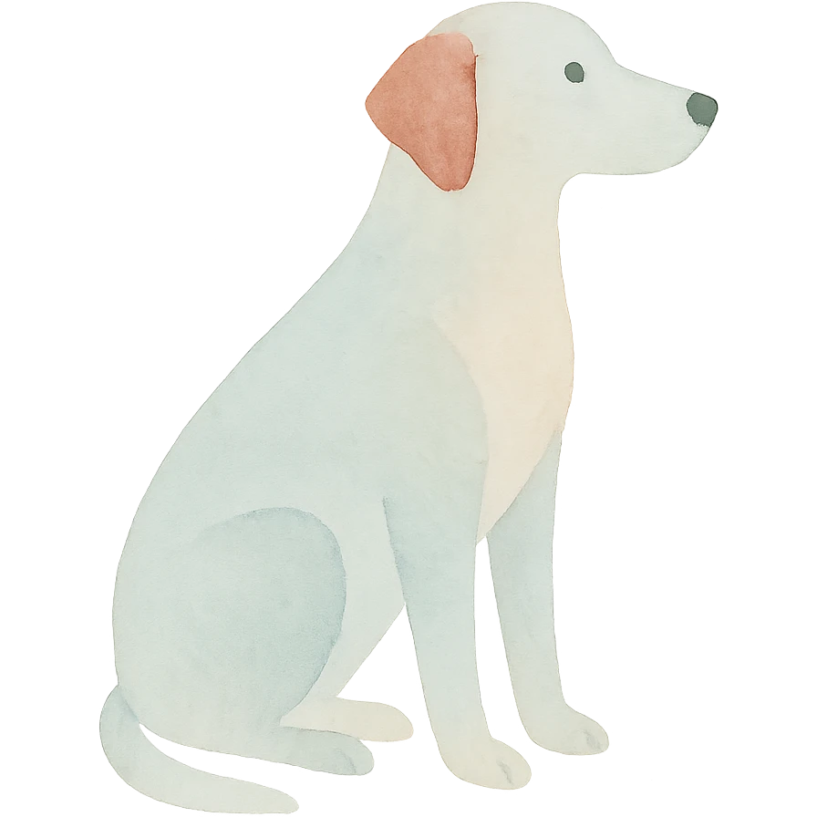 dog watercolor art style emoji