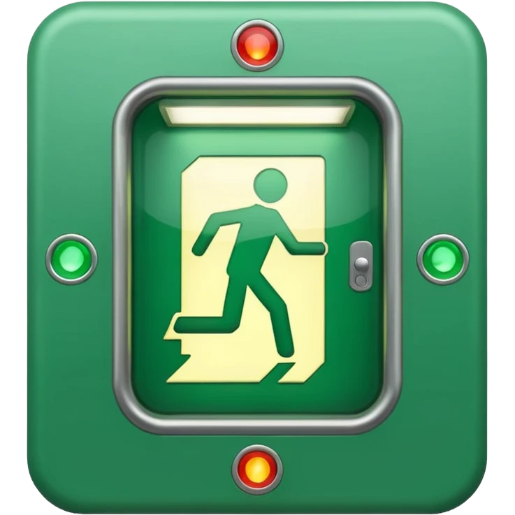 emergency exit , but only the icon inside it without the sign emoji