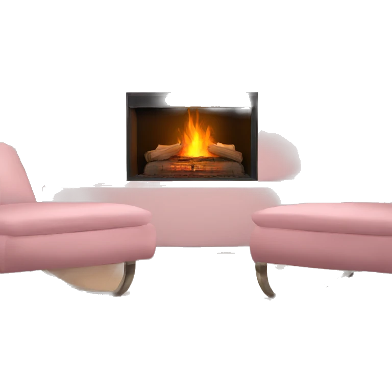 Modern Winter Pink FirePlace emoji