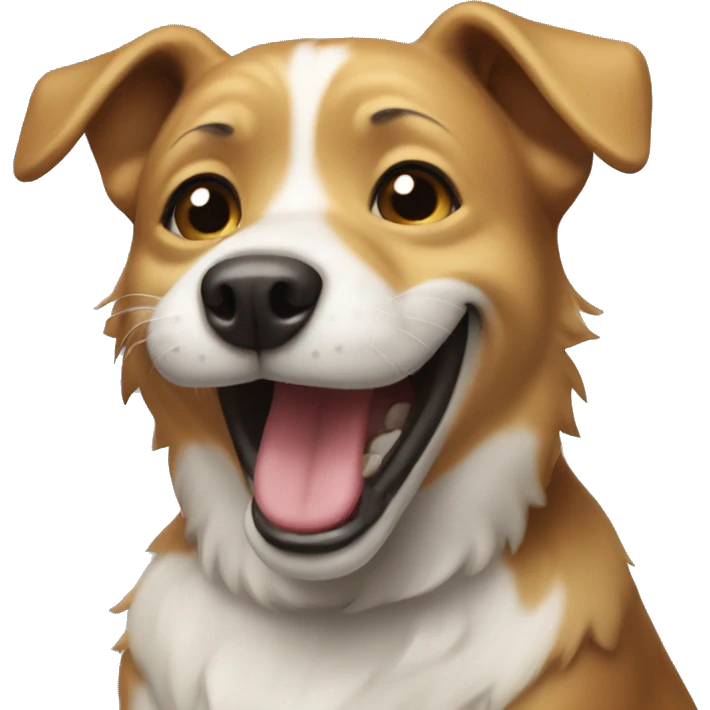 laughing dog emoji