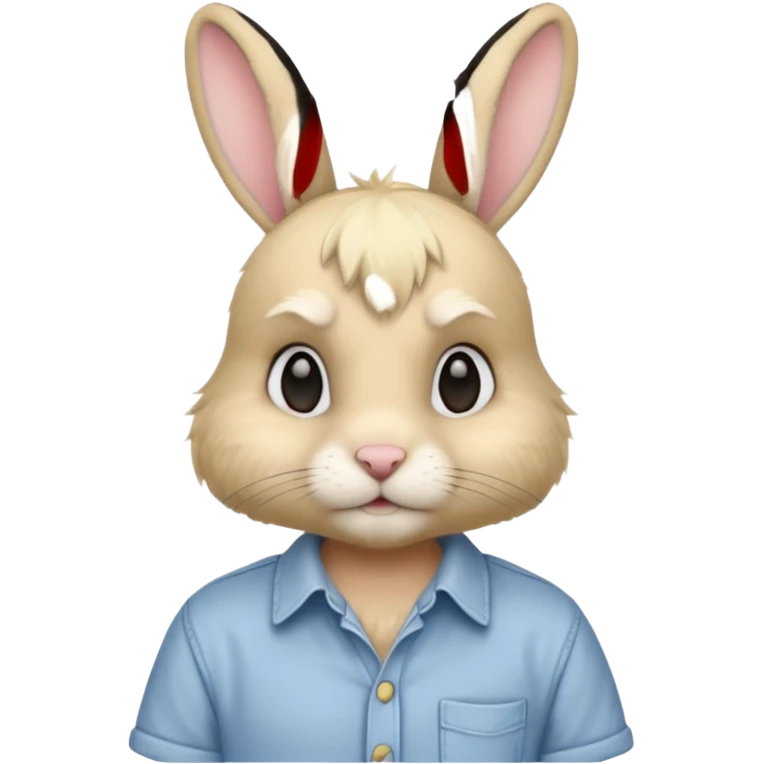 blonde rabbit with shirt emoji
