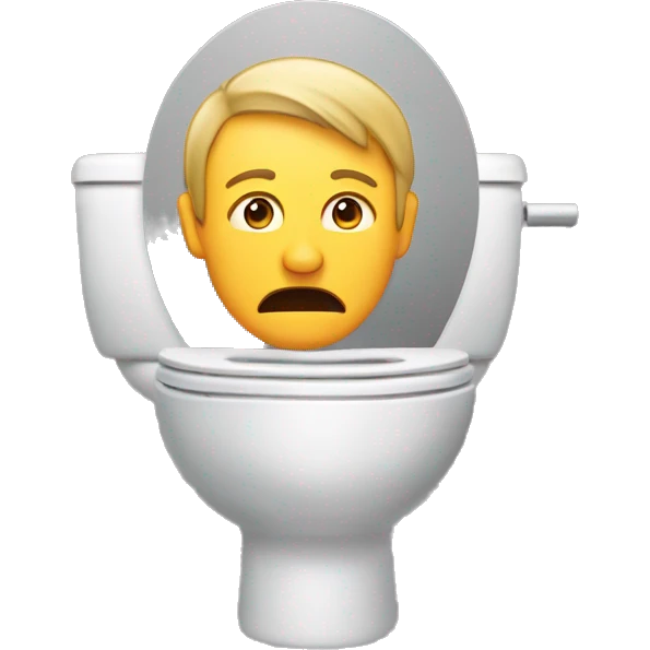 Man’s head coming out of toilet  emoji