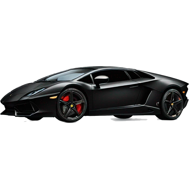 Black Lamborghini aventedor emoji