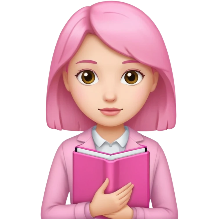 girl pink note book , only note book emoji
