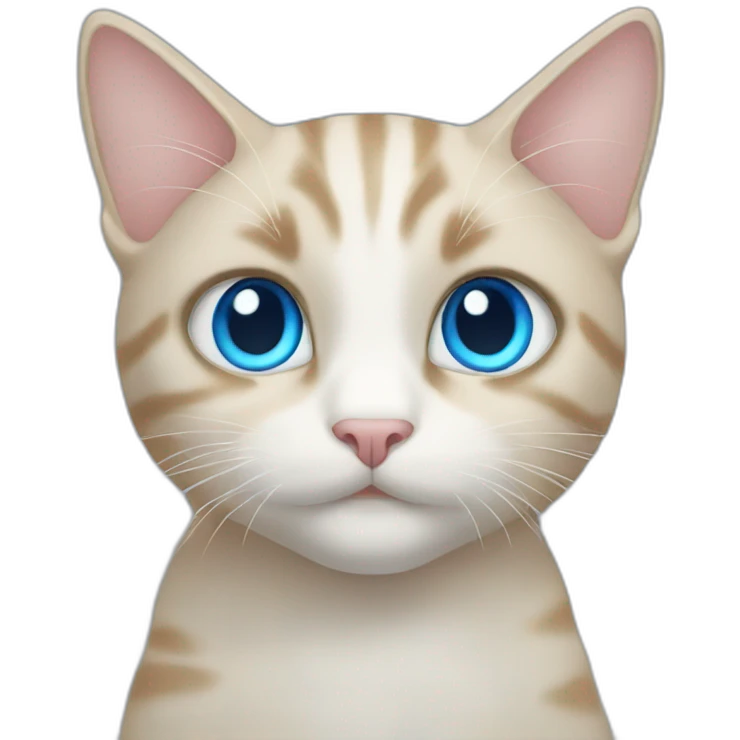 cat with sky blue eyes emoji