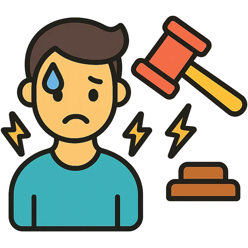 auction anxiety icon with color outline emoji