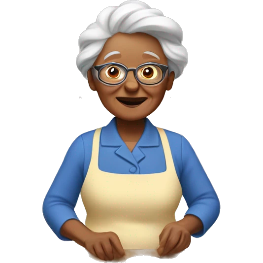 Grandma baking cookies  emoji