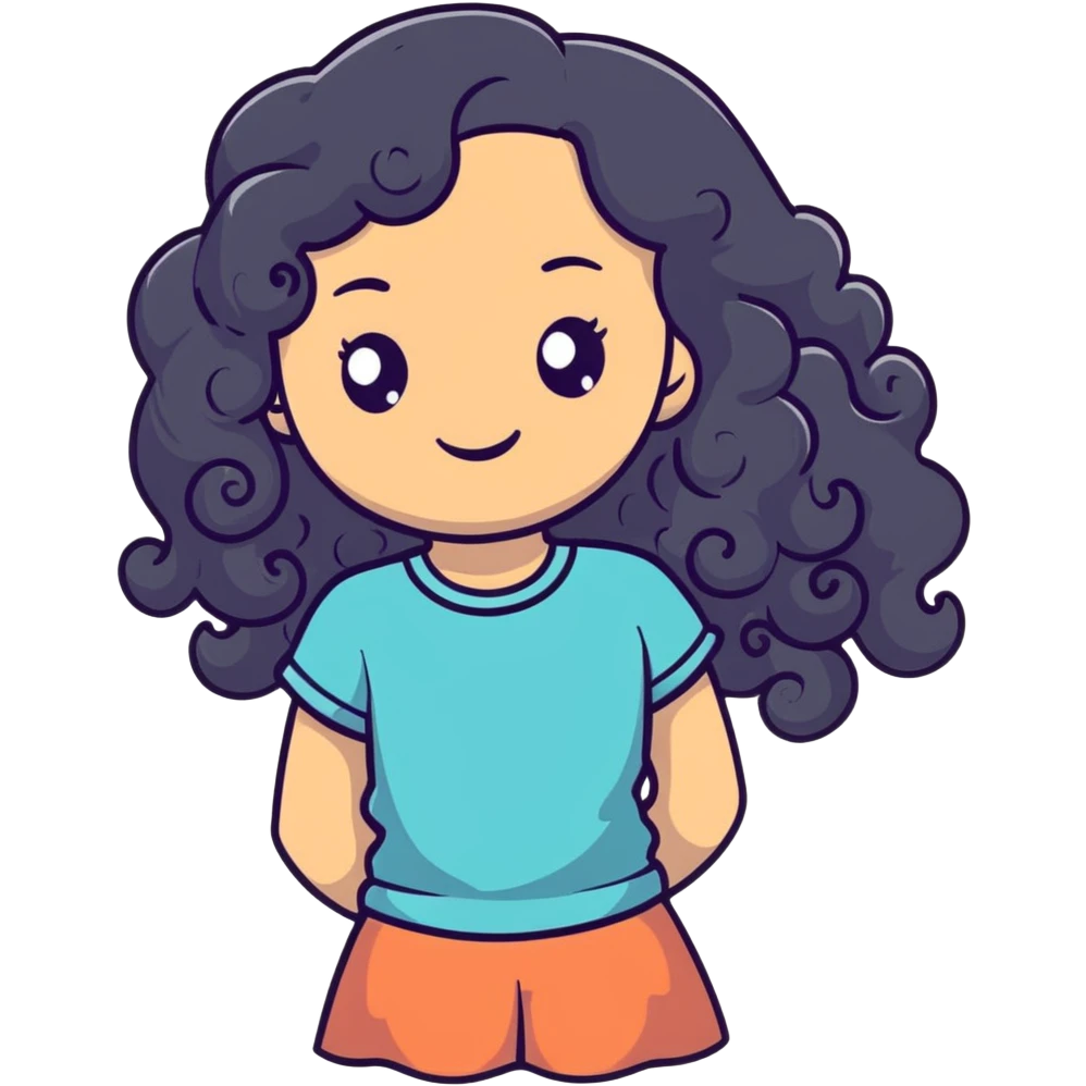 pretty black girl with long curly hair emoji