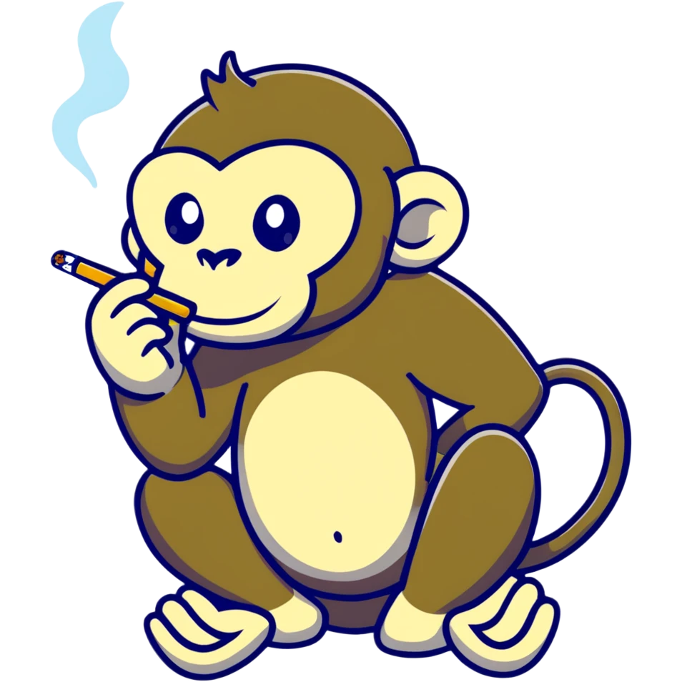 monkey smoking weed emoji