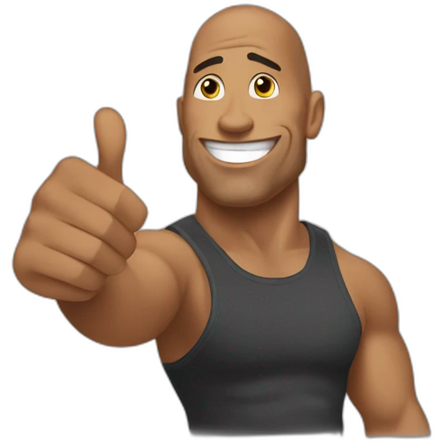 The rock thumbs up emoji