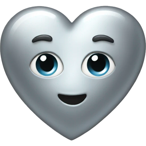 Silver heart emoji