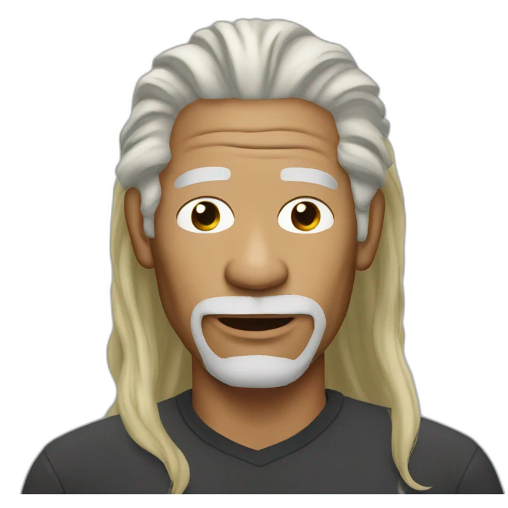 Blond long hair Morgan Freeman emoji