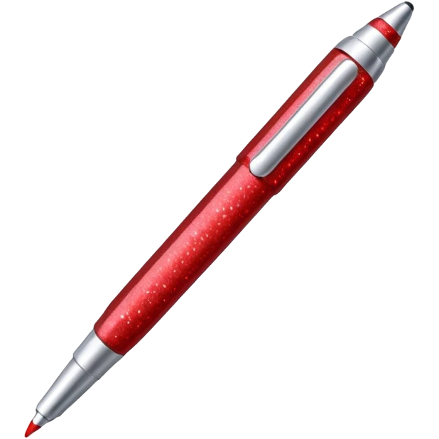 red glitter office supplies emoji