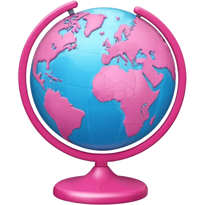 mix light pink dark pink and white girly globe with WWW in big letters under it.
It looks like an internet bar icon. emoji